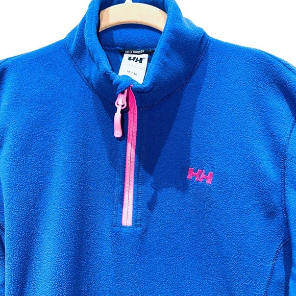 Helly Hansen Tops - Helly Hansen 1/4 zip pullover fleece, women’s:XL, blue w/pink, VGUC